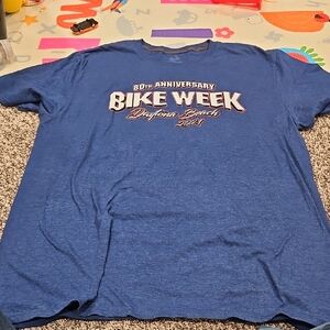 Fruit of the Loom Blue T-Shirt 80th anniversary bike week Daytona Beach 2021